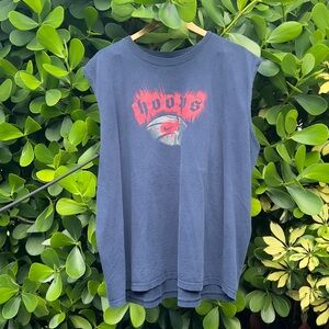 Nike blue & red vintage basketball muscle shirt
